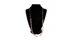 GLASS ACCESSORIES - METALIC CHAIN WITH LILAC PEARLS
