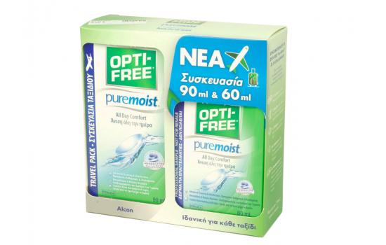 CONTACT LENS SOLUTIONS OPTI-FREE PUREMOIST 90 ml + WITH GIFT 60ml